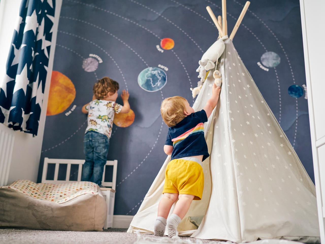 Outer space nursery sales decor